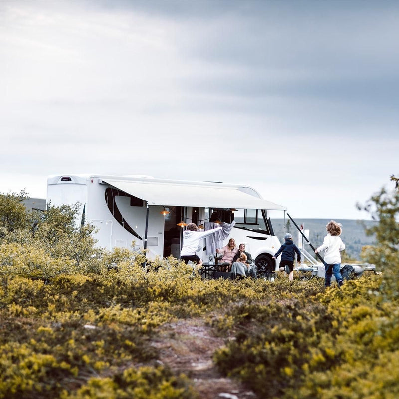 Thule 4200 wall awning 3.50x2.50m white frame, mystic gray material Thule - UK Camping And Leisure