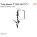Thule Adapter T Omnistor 3200 awning – VW T2/T3 (Set: 2 × 8 cm + 1 × 4 cm Brackets) Thule - UK Camping And Leisure