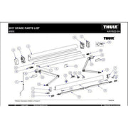 Thule Awning Connection Pieces Tension Rafter (4900 & Tristor Models) 1500602226 Thule - UK Camping And Leisure