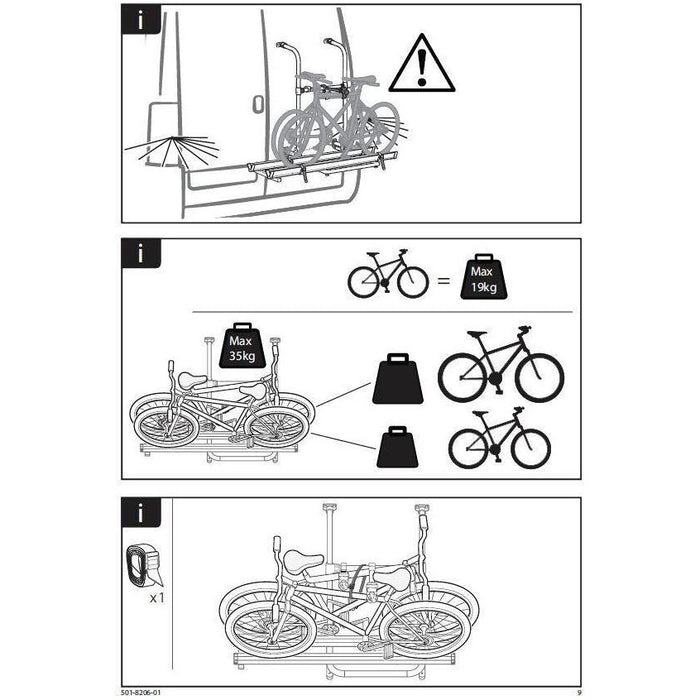 Thule G2 Sport Compact Double Door Motorhome And Campervan Two Bike Rack Carrier Thule - UK Camping And Leisure