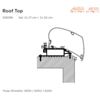 Thule Adapter Roof Top (set: 2x 27cm + 2x 50cm)