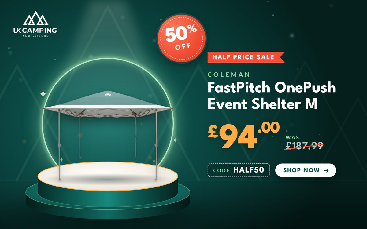 Coleman FastPitch OnePush Event Shelter M: 50% off, now £94.00, was £187.99, half price promo code HALF50 automatically applied