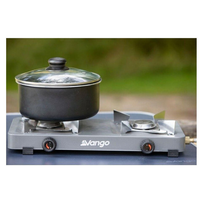 Vango Blaze Double Burner Gas Camping Cooker Camp Stove - UK Camping And Leisure