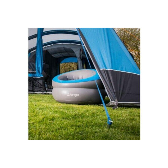 Vango Inflatable Donut Flocked Chair DLX Mykonos Blue - UK Camping And Leisure