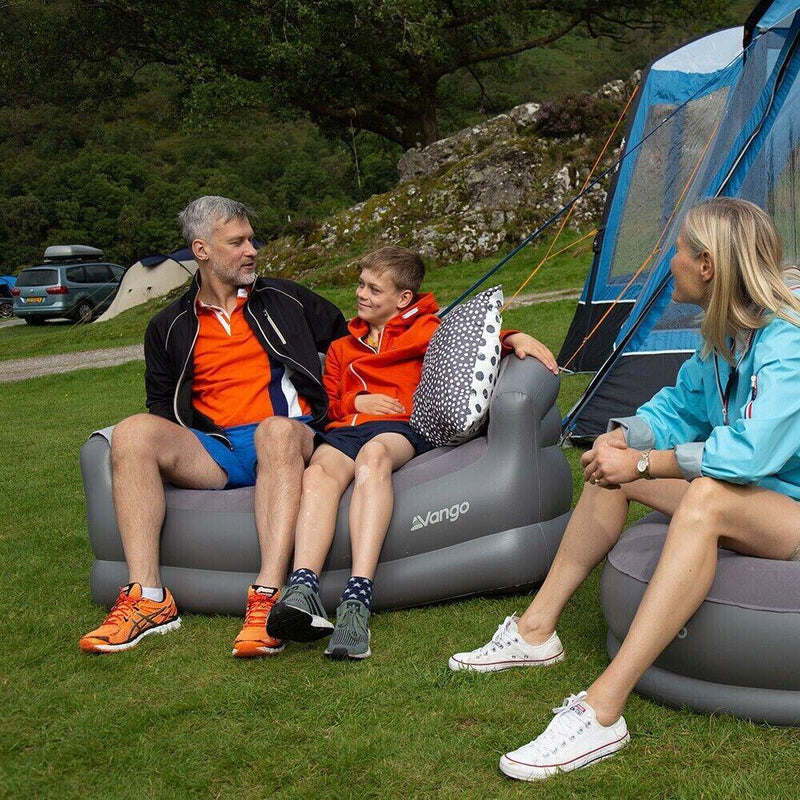 Vango Inflatable Sofa Camping blow up chair Nocturne Grey Tent Awning Furniture Vango - UK Camping And Leisure