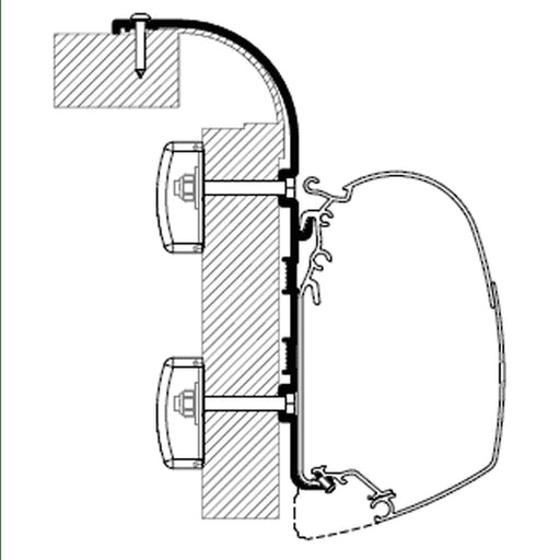 Thule Adapter Wall Bailey Motorhome (set: 5x 15cm) Thule - UK Camping And Leisure