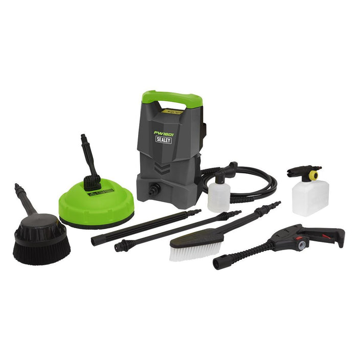 Sealey Pressure Washer 110bar with Snow Foam Sprayer Kit PW1601SNAKIT Sealey - UK Camping And Leisure