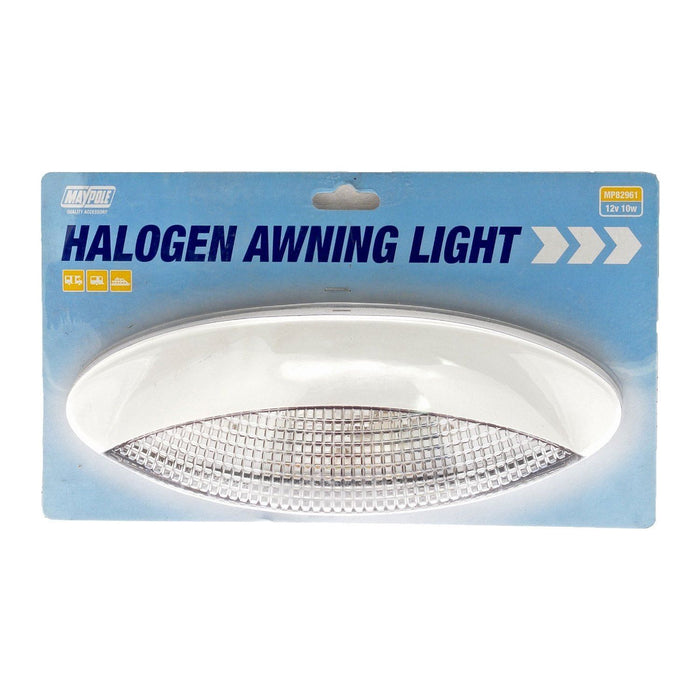 Maypole 82961 Caravan Motor Home Boat Awning Light With Halogen Bulb - White - UK Camping And Leisure