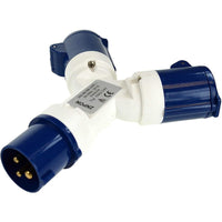Maypole Caravan Camping Motorhome 2 Way 230V Power Hook up Socket Splitter