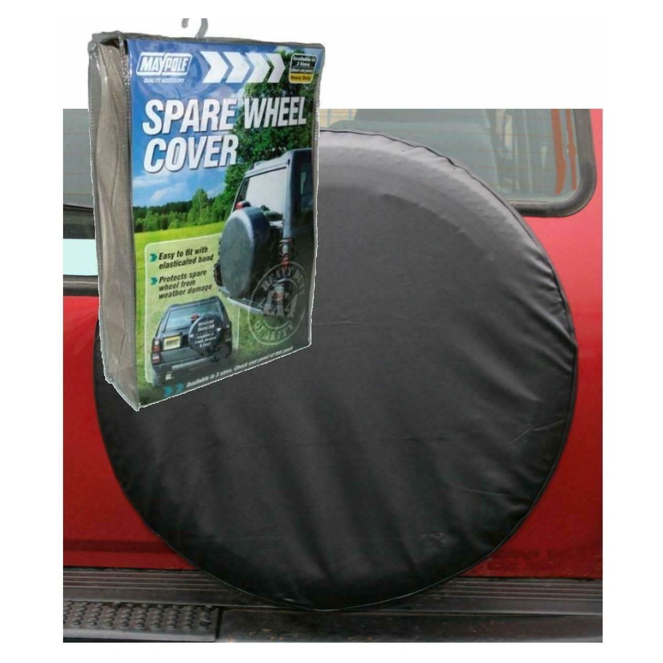 Maypole Heavy Duty Elasticated 31" Inch 4x4 Jeep Wheel Weather Protection Cover Maypole - UK Camping And Leisure