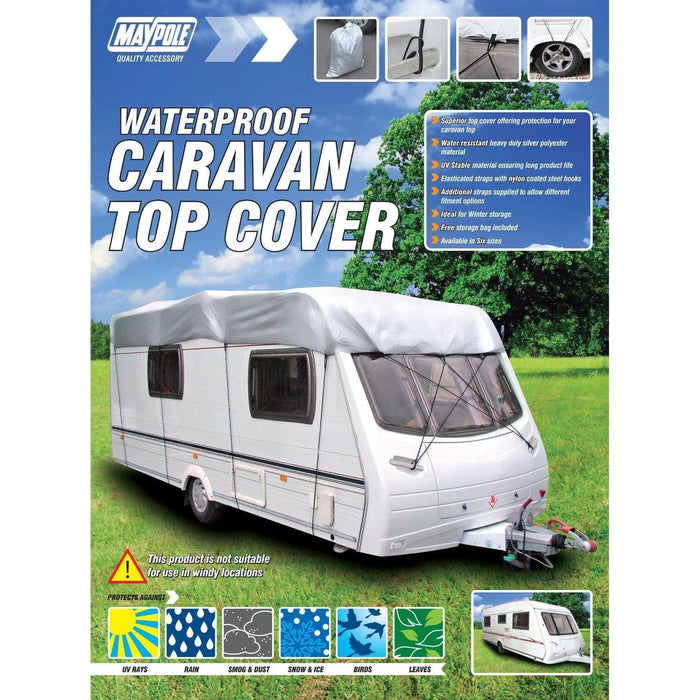Maypole Waterproof UV Stable Caravan Top Cover Fits up to 6.2m-6.8 21-23" MP9265 - UK Camping And Leisure