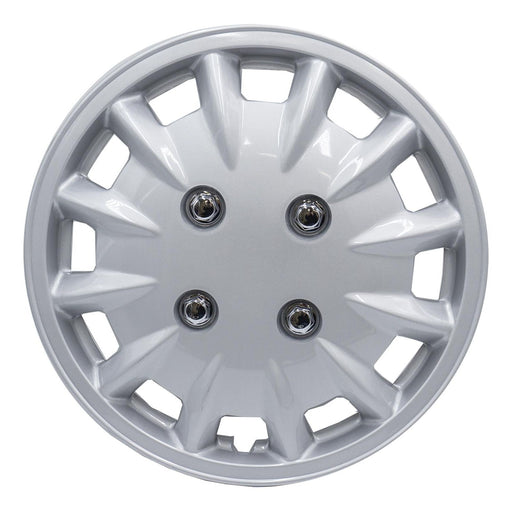 Milenco Silver Wheel Trims Hub Caps 337S 13" Bailey Type Caravan Pair Motorhome Milenco - UK Camping And Leisure