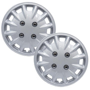Milenco Silver Wheel Trims Hub Caps 337S 13" Bailey Type Caravan Pair Motorhome Milenco - UK Camping And Leisure