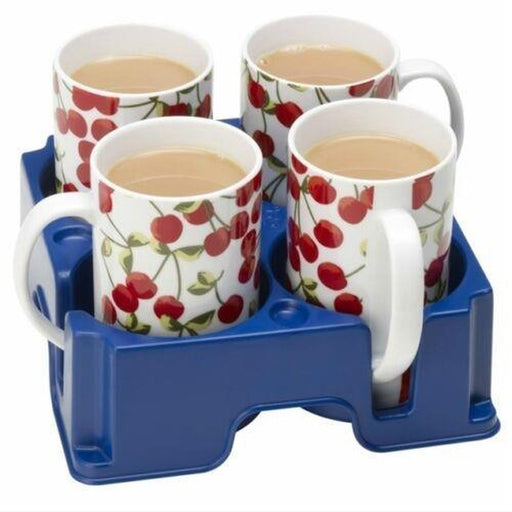 Muggi Multi 4 Cup Holder Petrol Blue Home Office Car Caravan Motorhome Muggi - UK Camping And Leisure