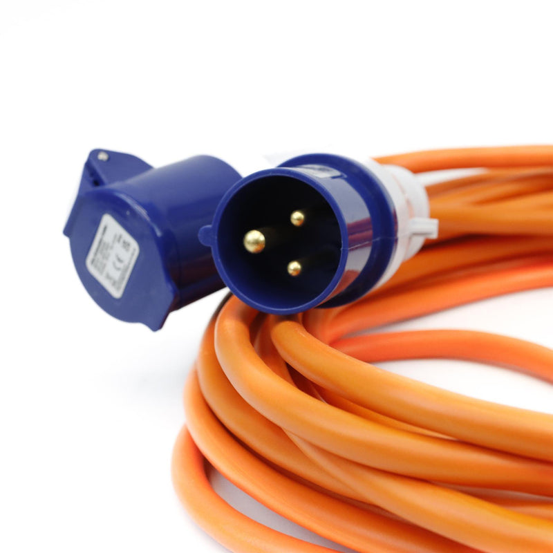Orange 25 Metre 230v Electric Hook Up Extension Leisurewize - UK Camping And Leisure