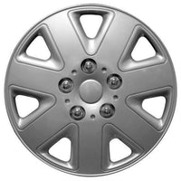 Pair Of Silver 14" Universal Caravan Wheel Trims Hub Caps