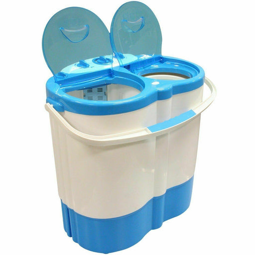Portable Twin Tub Washing Machine Spin Dryer Camping Caravan Motorhome Student Leisurewize - UK Camping And Leisure