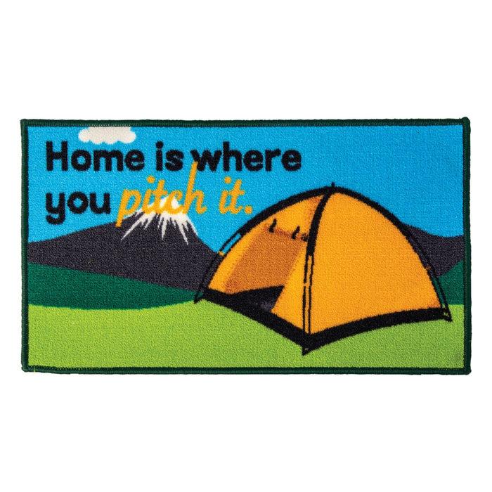 Quest Home Is Where You Pitch It Indoor Door Mat Washable 40 x 70cm Tent Camping - UK Camping And Leisure