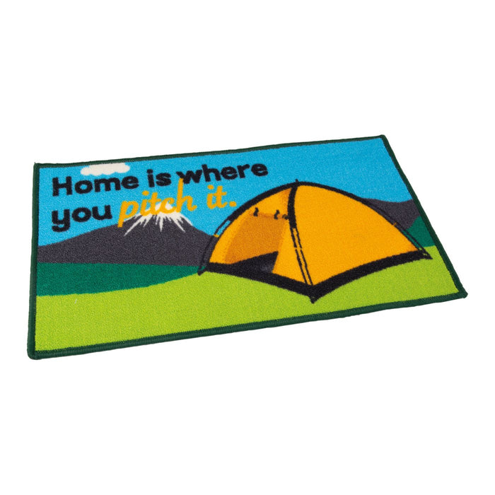 Quest Home Is Where You Pitch It Indoor Door Mat Washable 40 x 70cm Tent Camping - UK Camping And Leisure