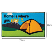 Quest Home Is Where You Pitch It Indoor Door Mat Washable 40 x 70cm Tent Camping Quest - UK Camping And Leisure