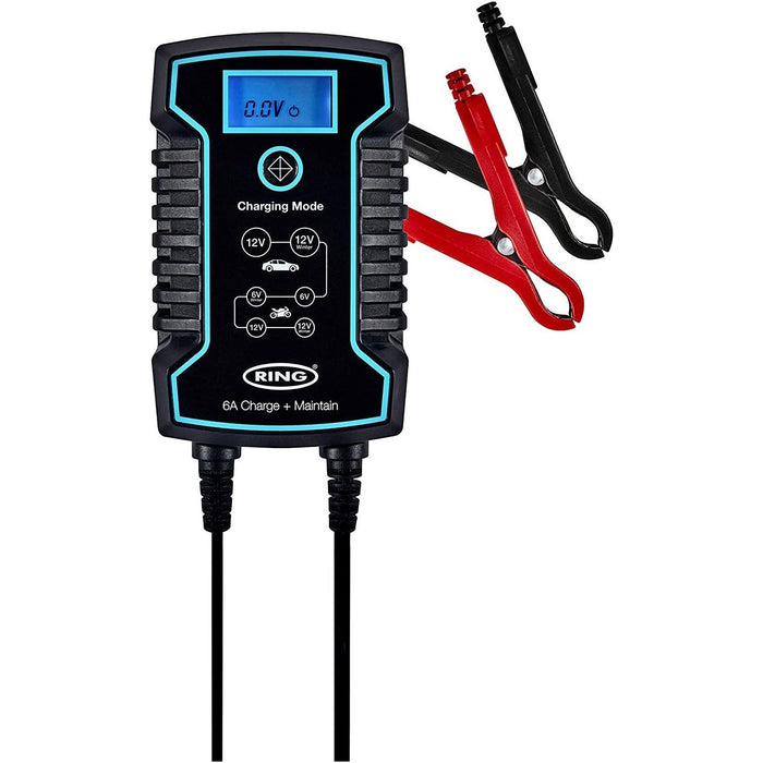 Ring RSC806 12v 6A Car Motorbikes Maintenance Start/Stop Smart Battery Charger - UK Camping And Leisure