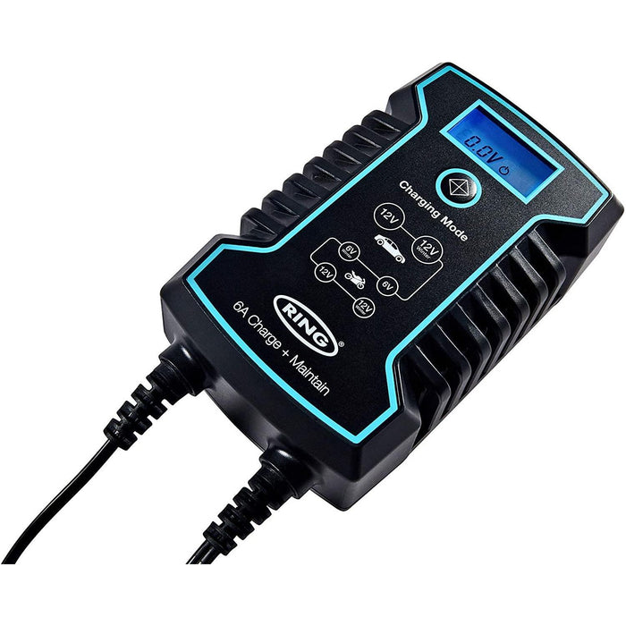 Ring RSC806 12v 6A Car Motorbikes Maintenance Start/Stop Smart Battery Charger - UK Camping And Leisure