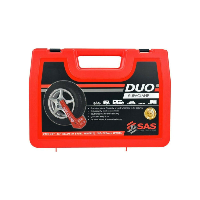 SAS Supaclamp Duo For Trailer Caravan Alloy Wheels 10-15" Up To 225 Tyre Widths SAS - UK Camping And Leisure