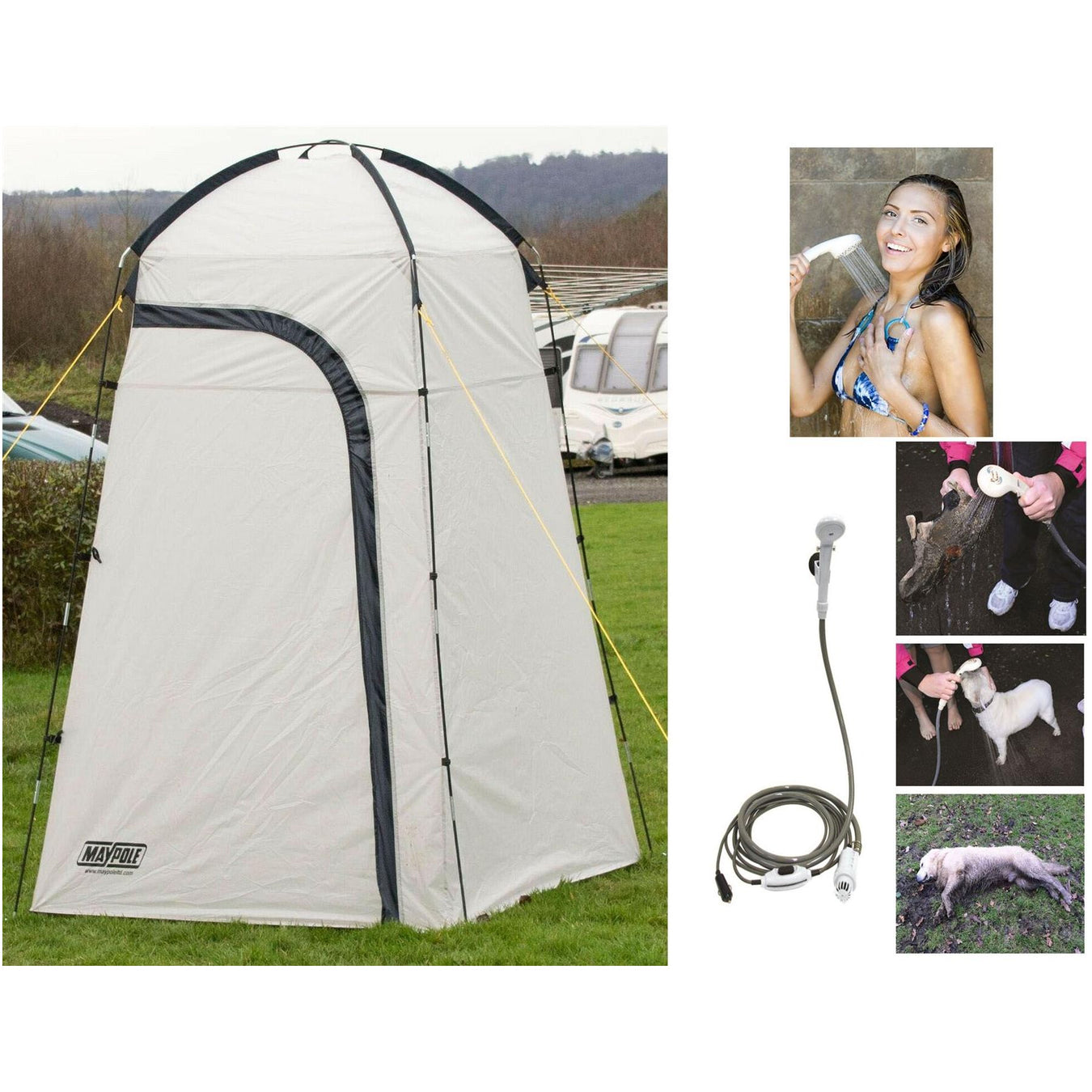 Streetwize 12v Porta Shower Portable 12 volt Camping Caravan & Shower Tent - UK Camping And Leisure