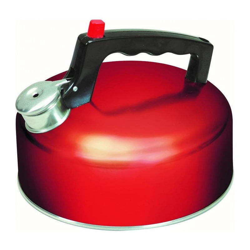 Sunncamp 2lt Red Stainless Steel Whistling Caravan Camping Kettle SunnCamp - UK Camping And Leisure