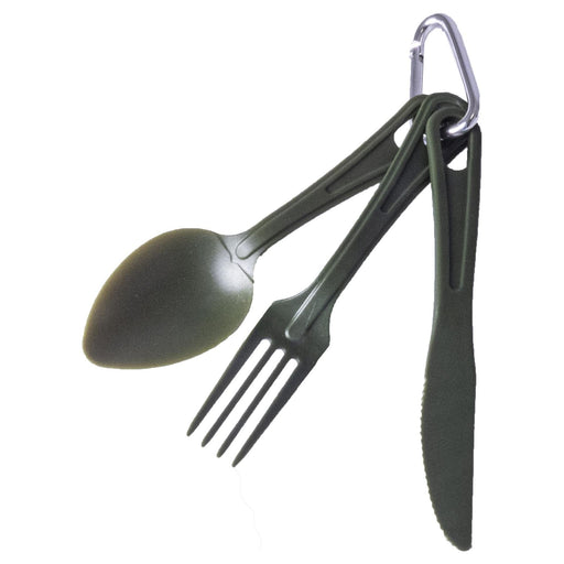 Sunncamp Polycarbonate Camping Cutlery Set for Camping Cadets with carabiner SunnCamp - UK Camping And Leisure