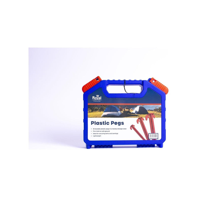 Tent Awning Plastic Pegs x20 Cary Case Royal Leisure Soft Ground Pitching Camping Royal - UK Camping And Leisure