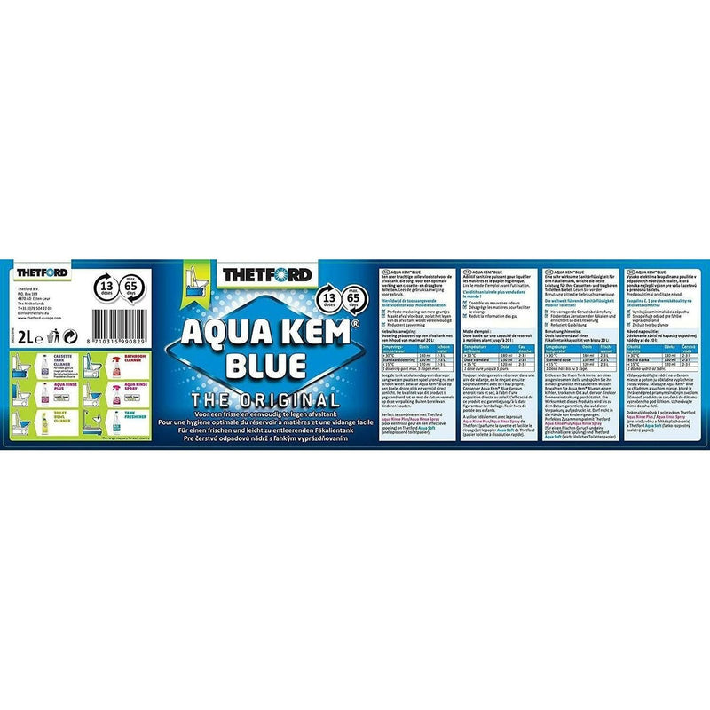 Thetford Aqua Kem Blue Caravan & Motorhome Toilet Chemical Fluid 2L Thetford - UK Camping And Leisure