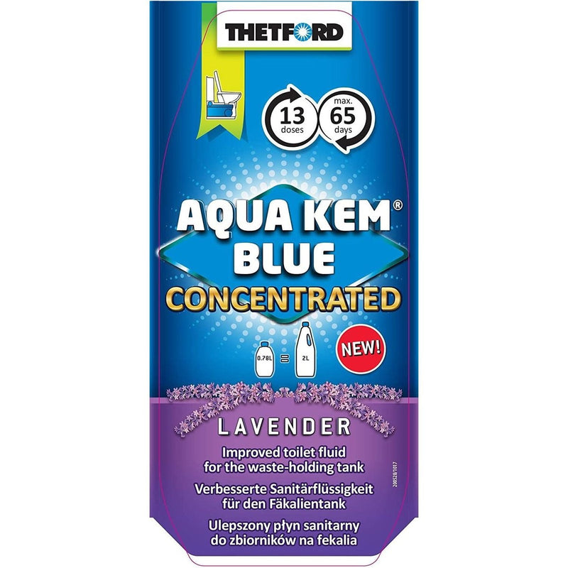 Thetford Aqua Kem Blue Lavender 780Ml Concentrate Toilet Cassette Fluid Thetford - UK Camping And Leisure