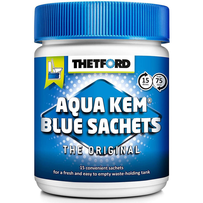 Thetford Aqua Kem Chemical Toilet Blue Bags 15 Sachets - UK Camping And Leisure