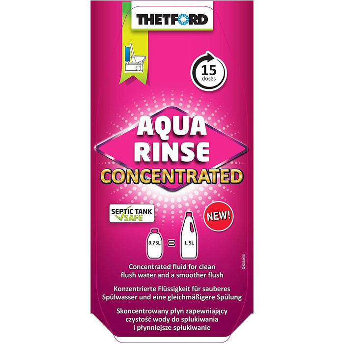 Thetford Aqua Rinse Plus Concentrate Pink Toilet Chemical Fluid for Caravan or Motorhome - UK Camping And Leisure