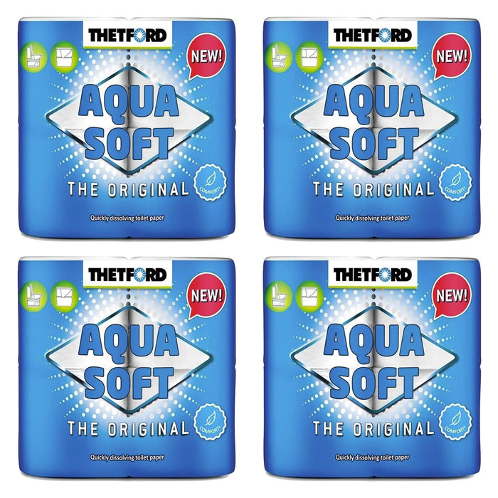 Thetford Aqua Soft Toilet Tissue Paper 16 x Rolls Motorhome Waste - UK Camping And Leisure