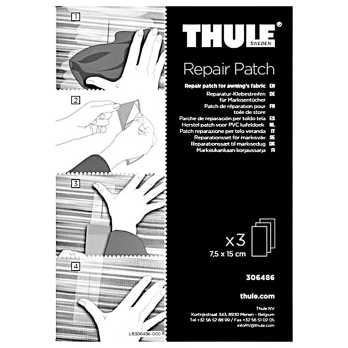 Thule Awning Repair Patch Kit For Campervan Motorhome Caravan Awnings 306486 - UK Camping And Leisure