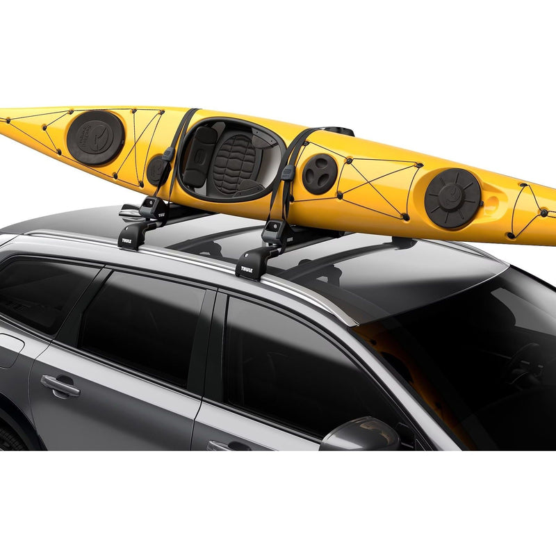 Thule Hull-a-Port Aero kayak carrier rack foldable j-style black Thule - UK Camping And Leisure
