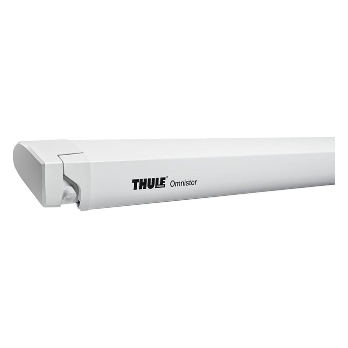 Thule Omnistor 6300 12v motorized roof awning 4.03x2.50 white frame, fabric - mystic gray - UK Camping And Leisure