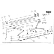Thule Omnistor Caravan/Motorhome Awning LH & RH Leadrail End Plates To Fit 4900 Thule - UK Camping And Leisure