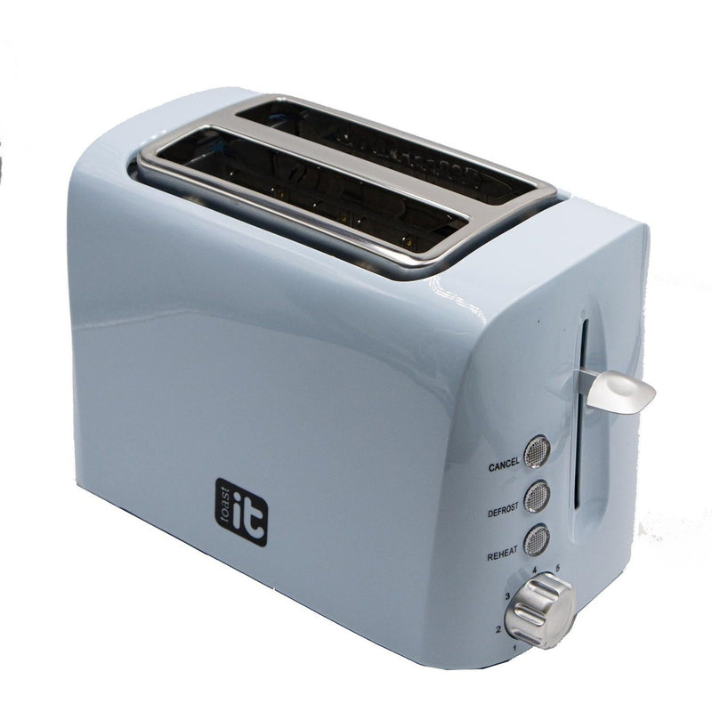 Toast It Blue 240V / 950W Low Wattage Toaster Via Mondo - UK Camping And Leisure