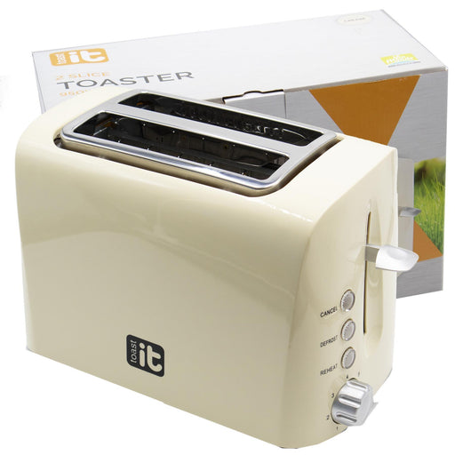 TOAST IT Cream 240V / 950W Low Wattage Toaster - UK Camping And Leisure