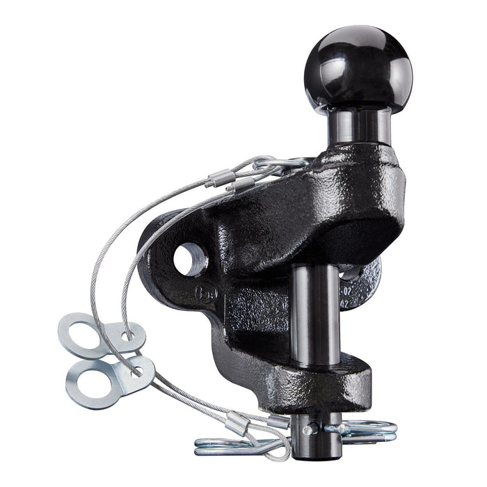Tow Bar Ball and Pin Coupling 50mm Tow Hitch E approved Tow Jaw Black - UK Camping And Leisure