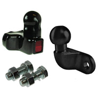 Towball Black Standard 50mm Heavy Duty E Approved Hitch Head Tow 90mm Fixings