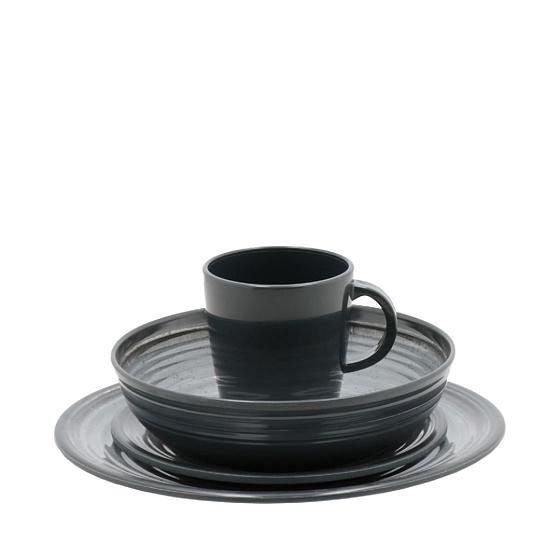 Travellife Jávea Dark Grey Melamine Dinner set (16 pcs.) Travellife - UK Camping And Leisure