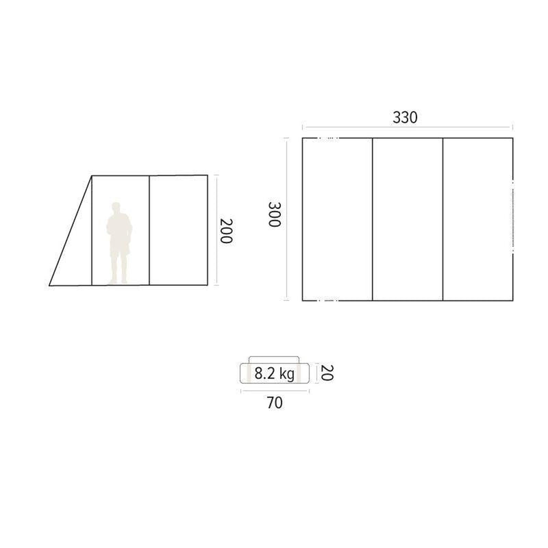 Trigano Bivouac Pole Motorhome Driveaway Awning 3.3m Depth TRIGANO - UK Camping And Leisure
