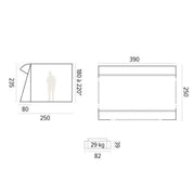 TRIGANO Indiana Inflatable Air Awning for Lowered Caravan 2.5m Depth TRIGANO - UK Camping And Leisure