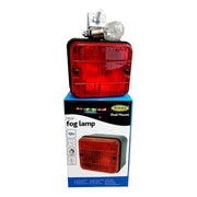Universal 12v Car/Van/Trailer Approved Square Rear Red Fog Light/Lamp Easy Fit Ring Automotive - UK Camping And Leisure