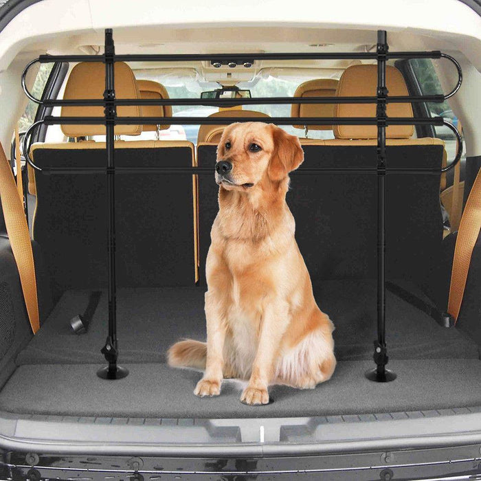 Universal Pet Dog Guard Car Estate Van Adjustable In Black Tube Bars Sakura - UK Camping And Leisure