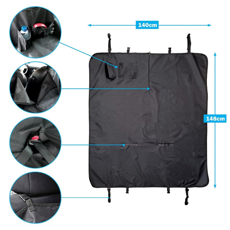 Universal Waterproof Car Rear Seat Cover Pet Hammock Streetwize - UK Camping And Leisure